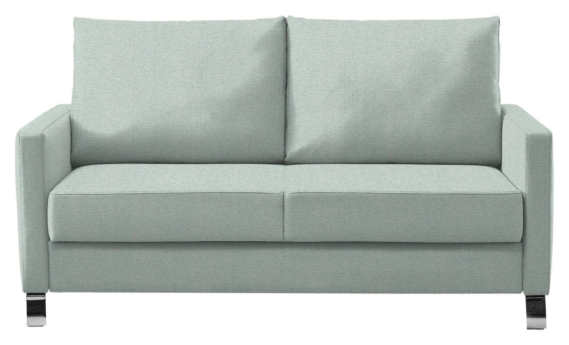 SCHLAFSOFA in Flachgewebe Hellgrün  - Chromfarben/Hellgrün, Konventionell, Textil/Metall (160/90/95cm) - Bali
