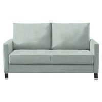 SCHLAFSOFA in Flachgewebe Hellgrün  - Chromfarben/Hellgrün, Konventionell, Textil/Metall (160/90/95cm) - Bali