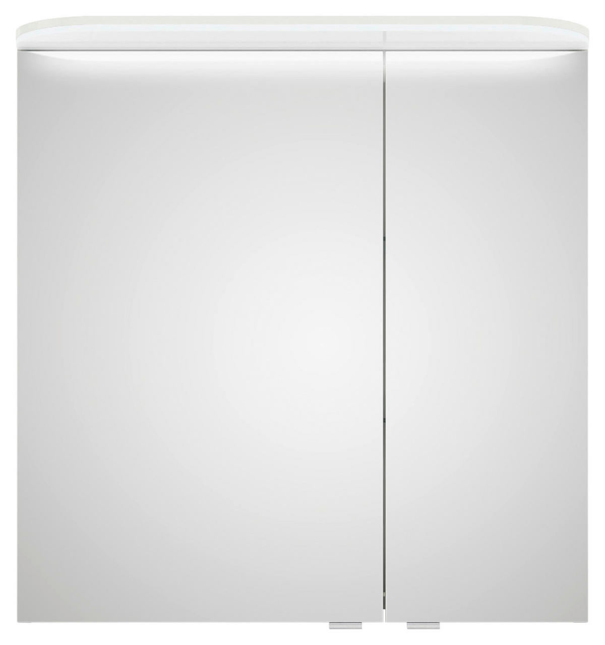 SPIEGELSCHRANK 70/72,3/17 cm  - Chromfarben/Weiß, KONVENTIONELL, Glas/Holzwerkstoff (70/72,3/17cm) - Pelipal