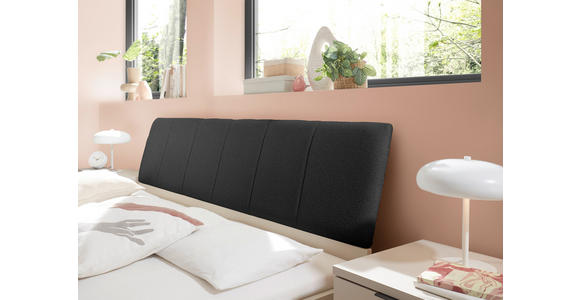 BETT 180/200 cm  in Graphitfarben, Kaschmir  - Kaschmir/Graphitfarben, KONVENTIONELL, Holzwerkstoff/Textil (180/200cm) - Carryhome