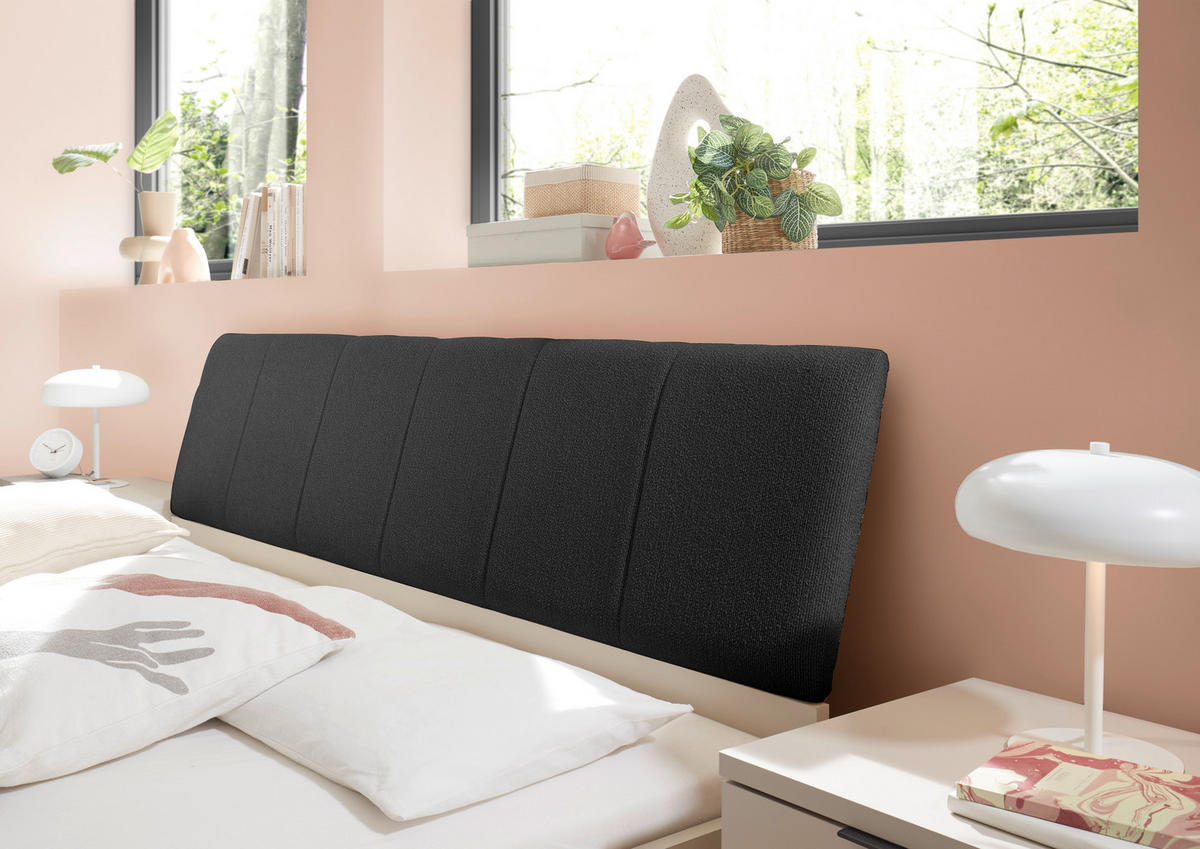 BETT 180/200 cm,  in Graphitfarben, Kaschmir, Bettschubladen,  - Kaschmir/Graphitfarben, KONVENTIONELL (180/200cm) - Boxxx