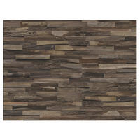 WANDVERKLEIDUNG 10 Stück  - Dunkelbraun, Basics, Holz (50/20/2cm)