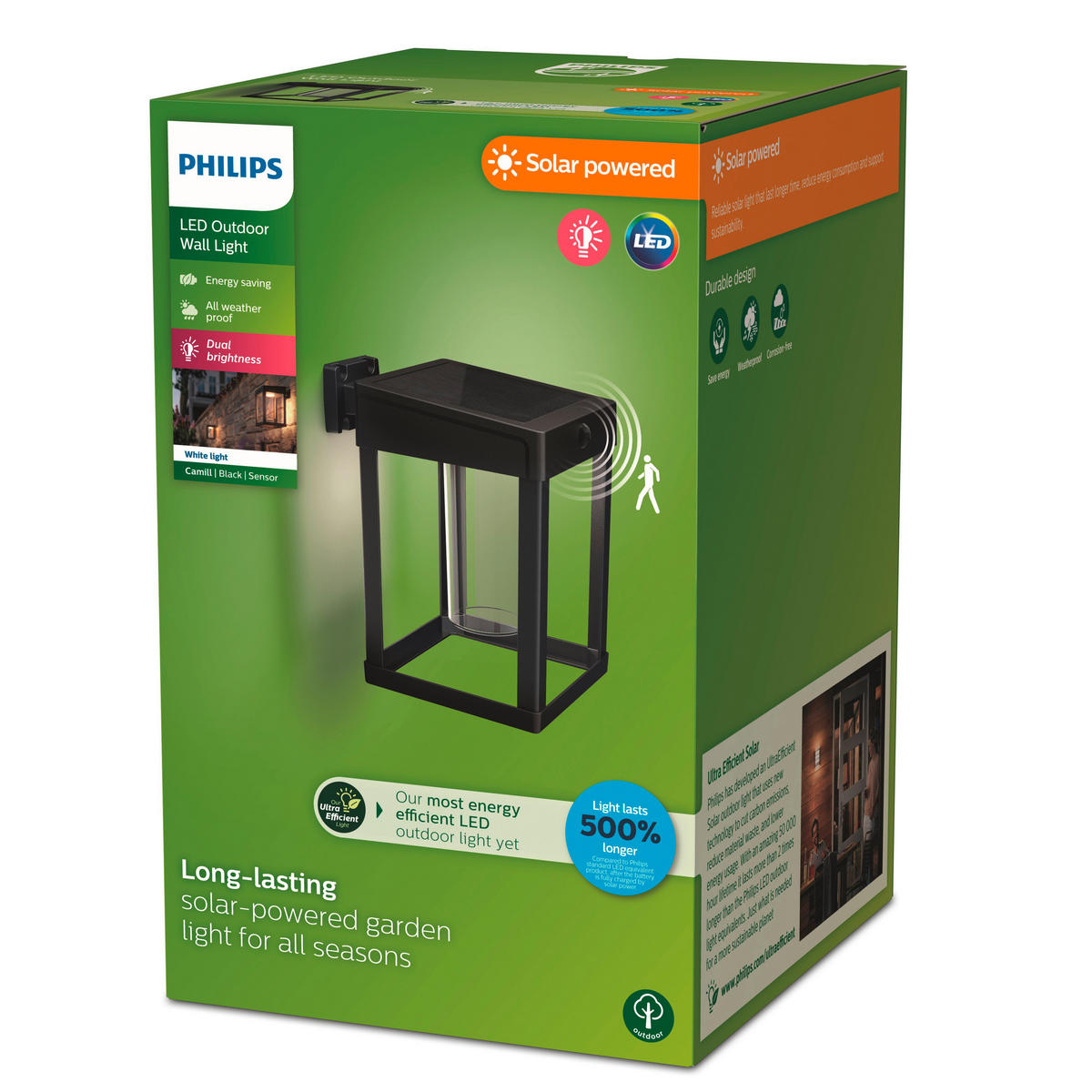 SOLARLEUCHTE 14/20.5/19 cm   - Schwarz, KONVENTIONELL, Kunststoff (14/20.5/19cm) - Philips