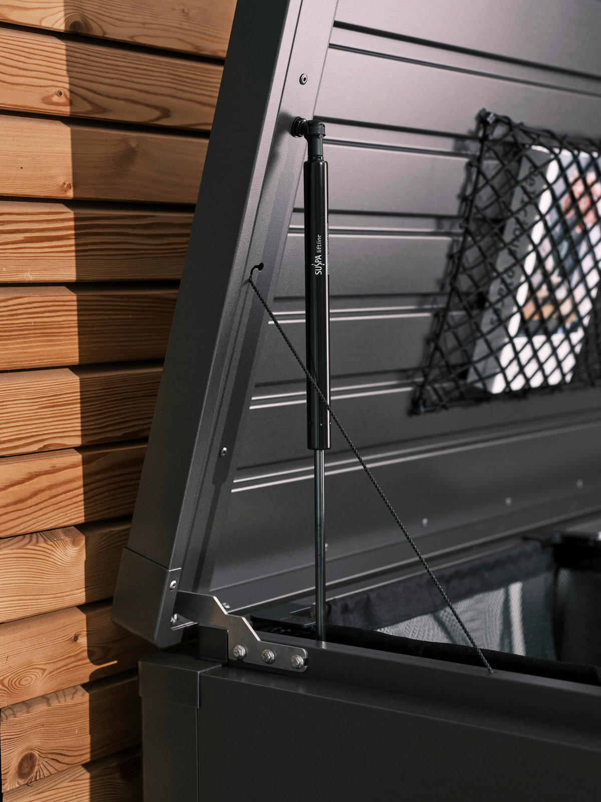  KISSENBOX 140/71/60 cm Metall Dunkelgrau  - Dunkelgrau, Basics, Metall (140/71/60cm) - Biohort