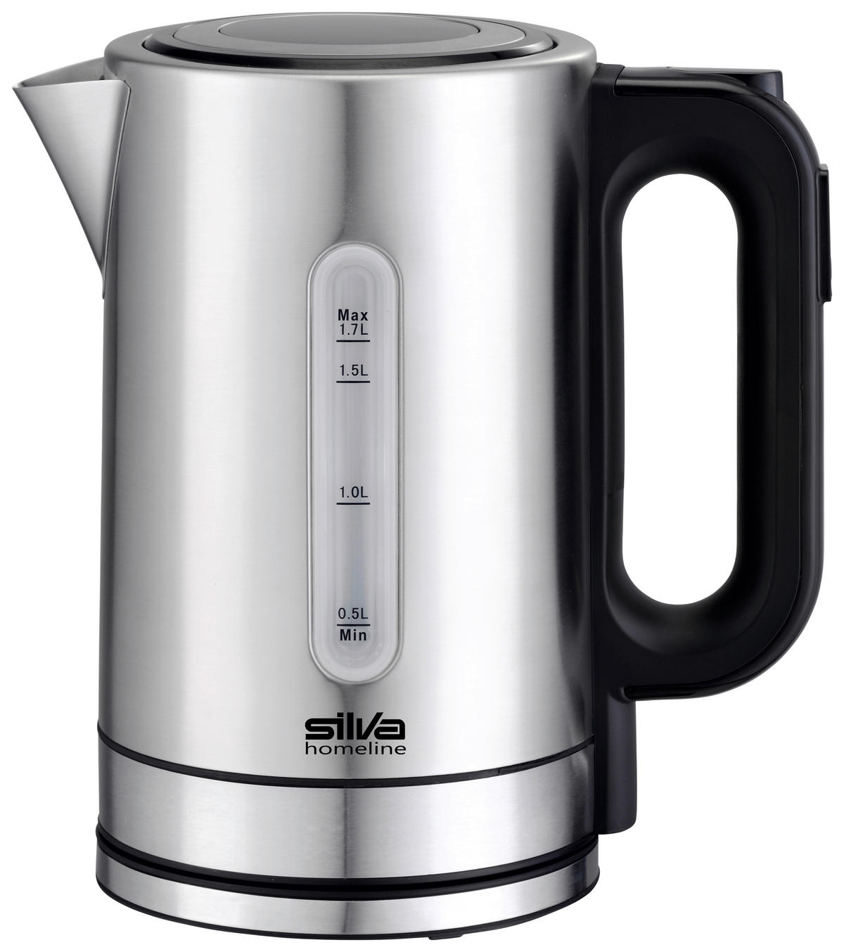 WASSERKOCHER 1.7 l  - Silberfarben/Schwarz, MODERN, Metall (14/24cm) - Silva Homeline