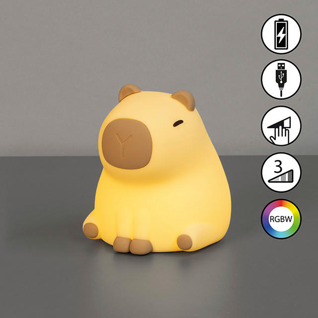 KINDER-NACHTLICHT Piggy   - Hellbraun, Trend, Kunststoff (11/10/12cm)