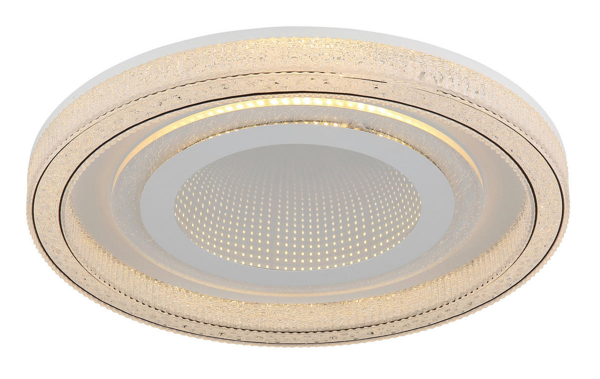 LED-DECKENLEUCHTE  48/7 cm    - Klar/Weiss, Konventionell, Kunststoff/Metall (48/7cm) - Globo