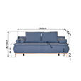 BOXSPRINGSOFA in Webstoff Dunkelbraun  - Eichefarben/Dunkelbraun, Design, Holz/Textil (202/78/93/100cm) - Venda