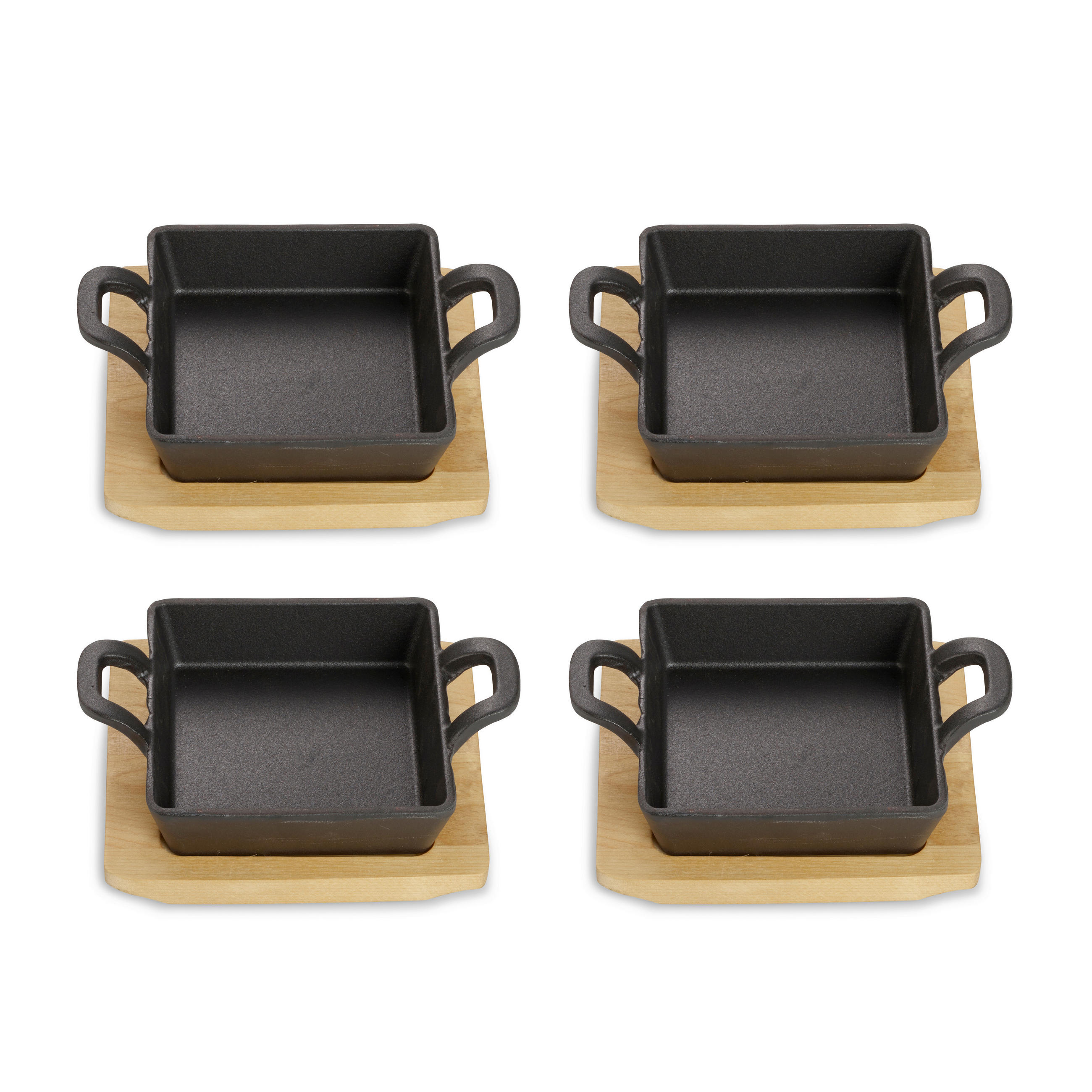 PFANNENSET 4-teilig  - Schwarz, Basics, Metall (18,5/12,6/3,6cm) - Echtwerk