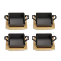 PFANNENSET 4-teilig  - Schwarz, Basics, Metall (18,5/12,6/3,6cm) - Echtwerk