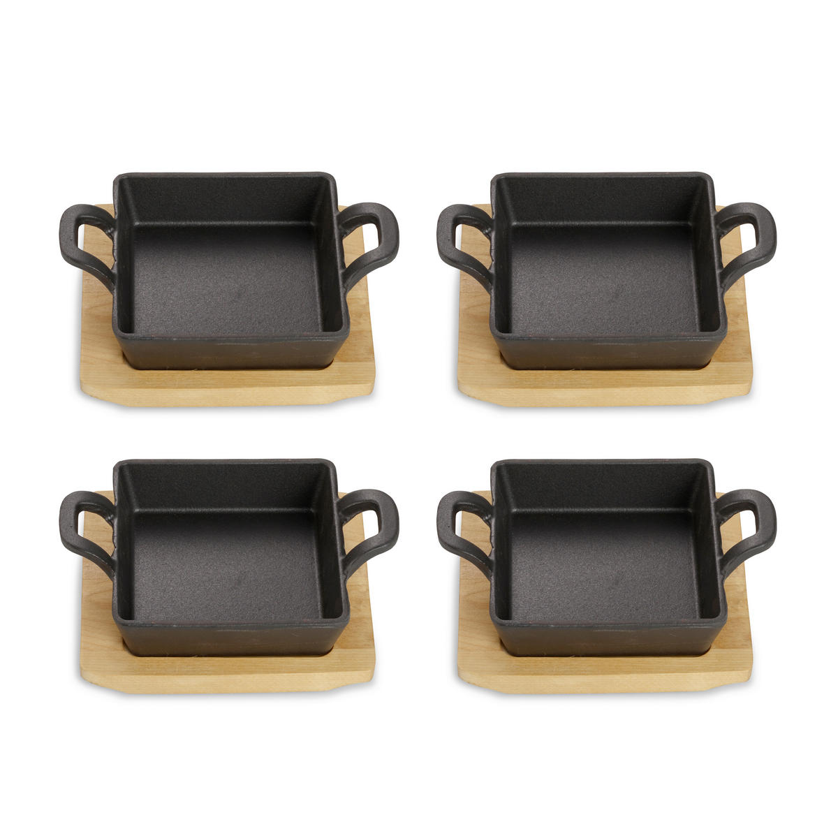 PFANNENSET 4-teilig  - Schwarz, Basics, Metall (18,5/12,6/3,6cm) - Echtwerk