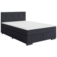 BOXSPRINGBETT 140/220 cm  in Anthrazit  - Anthrazit/Schwarz, MODERN, Karton/Holz (140/220cm) - MID.YOU
