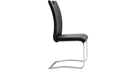 SCHWINGSTUHL in Lederlook - Schwarz, Design, Textil/Metall (43/100/57cm) - Carryhome