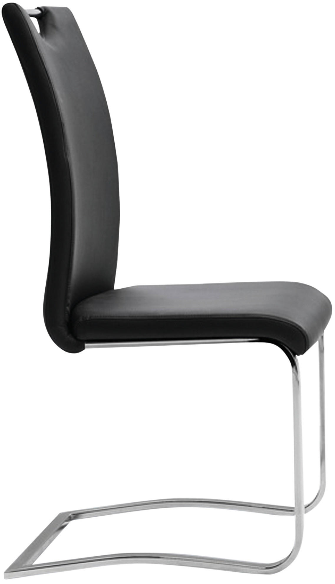 Thumbnail - Carryhome Schwingstuhl, Schwarz, Textil, Flachrohr, 43x100x57 cm, Lederauswahl, mit Griff, Esszimmer, Stühle, Esszimmers...