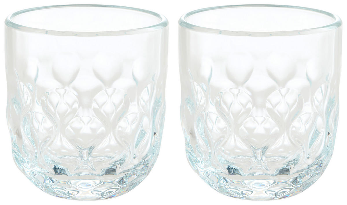 KAFFEEGLAS GOCCE 2 220 ml 2-teilig  - Klar, Design, Glas (7,6/8,2/7,6cm) - Leonardo