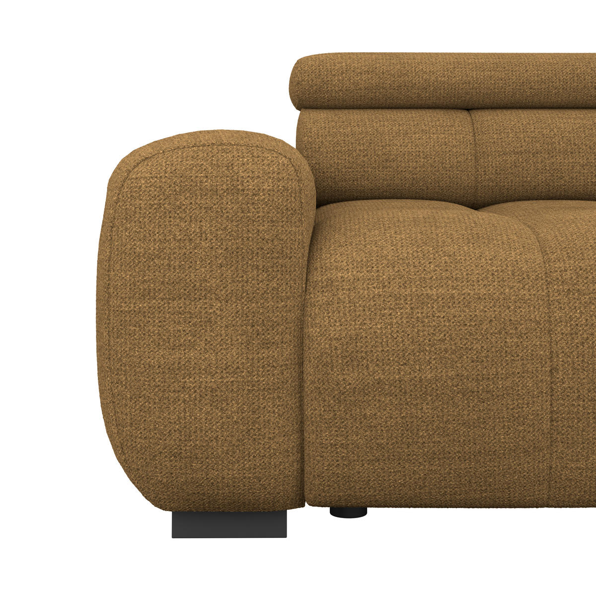 BIGSOFA Webstoff Braun  - Schwarz/Braun, Design, Kunststoff/Textil (248/77-97/108cm) - Welnova