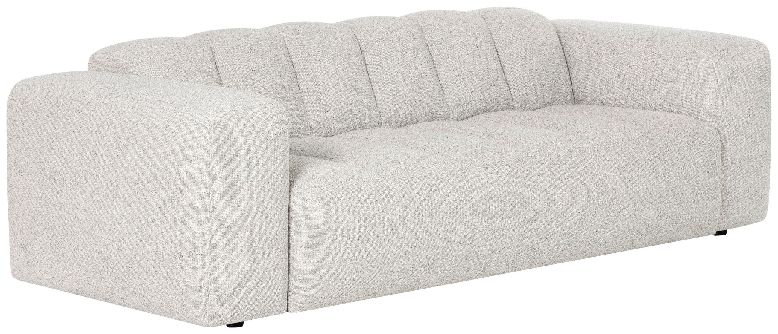 3-SITS SOFFA i flatväv beige  - beige/svart, Modern, metall/trä (250/75/105cm) - Niels Andersson