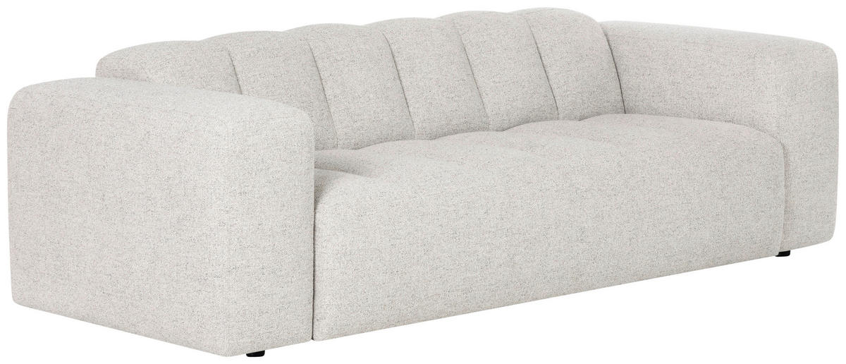 3-SITS SOFFA i flatväv beige  - beige/svart, Modern, metall/trä (250/75/105cm) - Niels Andersson