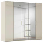 DREHTÜRENSCHRANK 251/223/61 cm,  in Champagner, 5-türig  - Champagner, Basics, Glas/Holzwerkstoff (251/223/61cm) - Novel