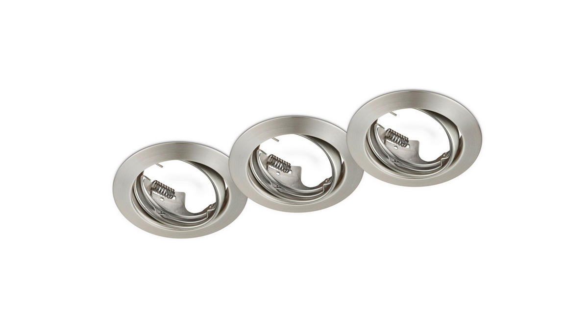 EINBAUSPOT JURA 8,3/7,0 cm   - Nickelfarben, KONVENTIONELL, Metall (8,3/7,0cm) - Trio Leuchten