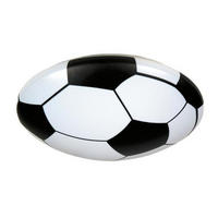 KINDERDECKENLEUCHTE Fußball 35/9 cm   - Schwarz/Weiß, Trend, Kunststoff/Metall (35/9cm)