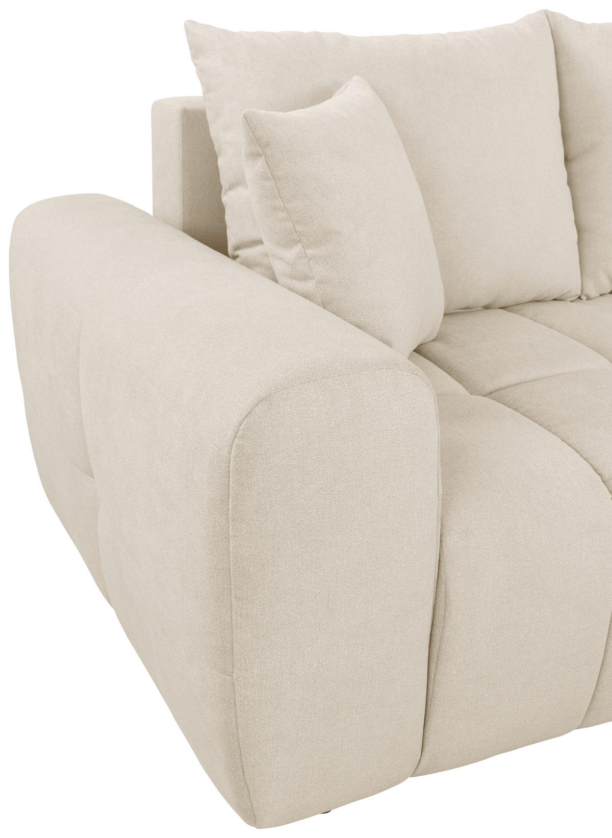 ECKSOFA in Velours Beige  - Beige/Schwarz, Konventionell, Kunststoff/Textil (298/168cm) - Carryhome