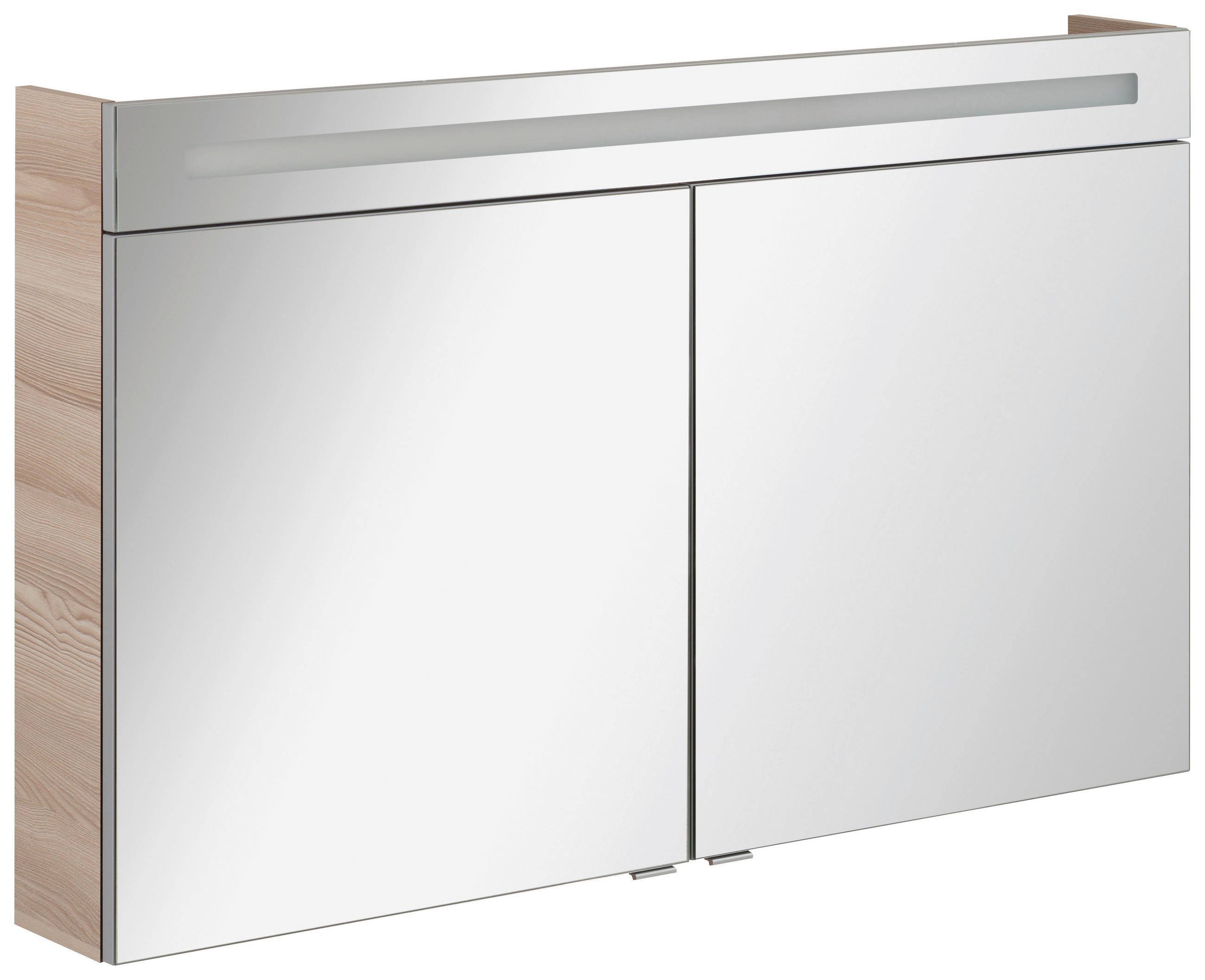 SPIEGELSCHRANK 120/71/16 cm - Eschefarben/Alufarben, MODERN, Glas/Holzwerkstoff (120/71/16cm) - MID.YOU