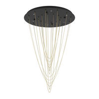 LED-HÄNGELEUCHTE 58/87,5 cm  - Messingfarben/Schwarz, Design, Metall (58/87,5cm) - Eglo