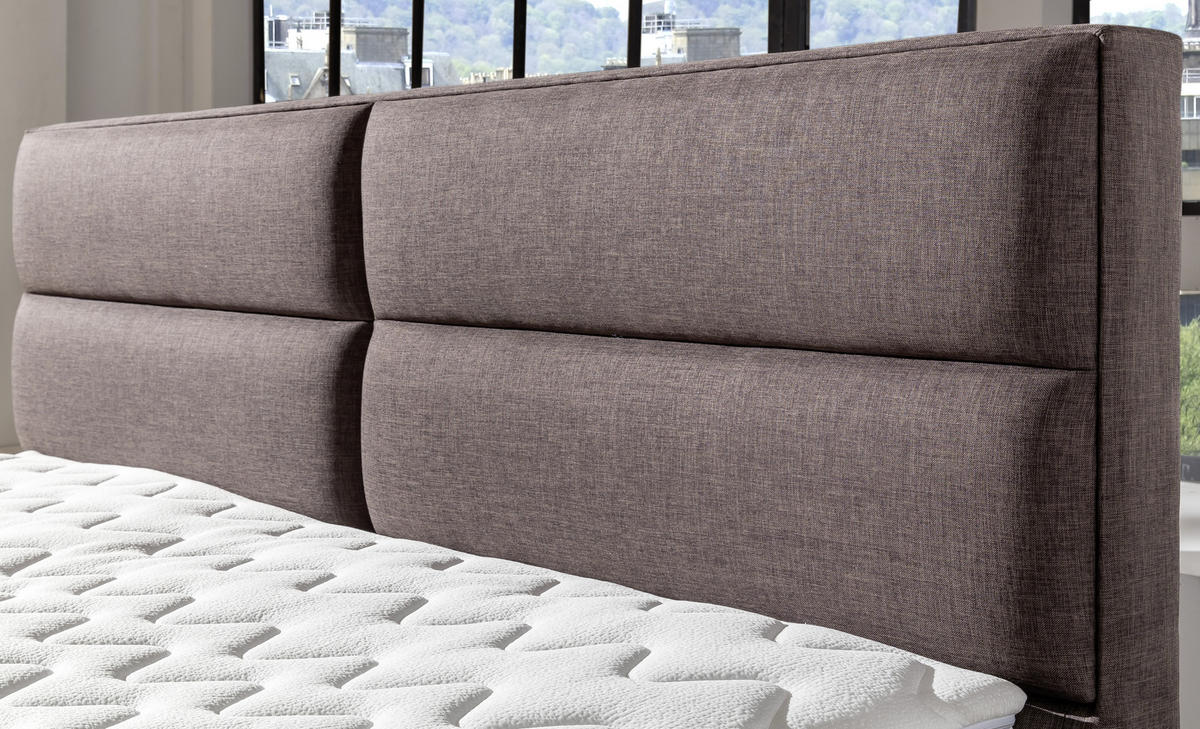 BOXSPRINGBETT 180/200 cm  in Braun  - Braun, MODERN, Holzwerkstoff/Textil (180/200cm) - MID.YOU