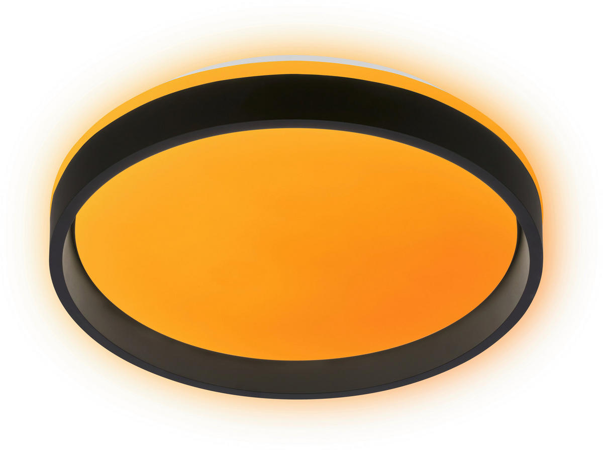 LED-DECKENLEUCHTE Aurie Glow 39/8 cm   - Schwarz, KONVENTIONELL, Kunststoff (39/8cm) - Briloner