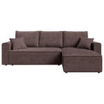 ECKSOFA in Cord Braun  - Schwarz/Braun, KONVENTIONELL, Kunststoff/Textil (232/143cm) - Carryhome