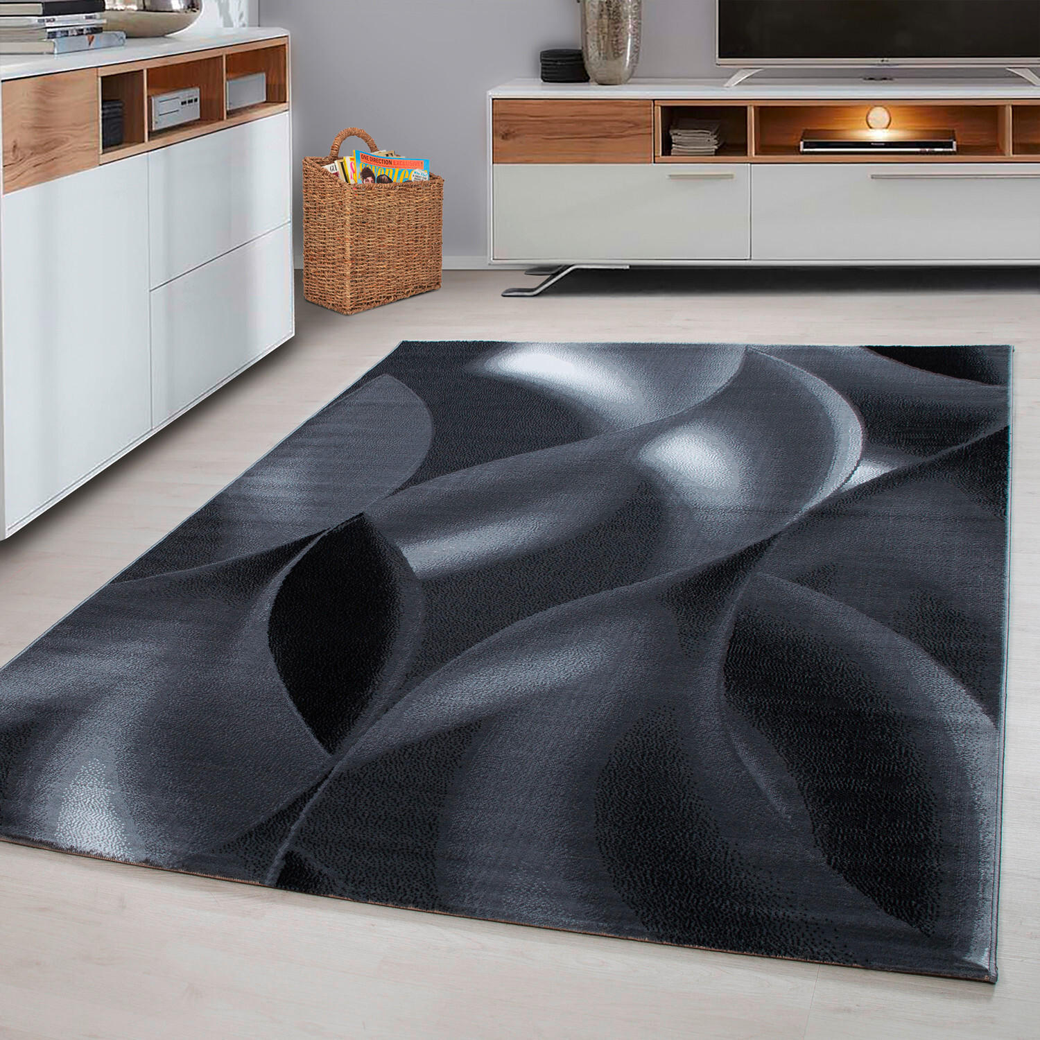 WEBTEPPICH 240/340 cm Plus Schwarz  - Schwarz, Basics, Textil (240/340cm) - Novel