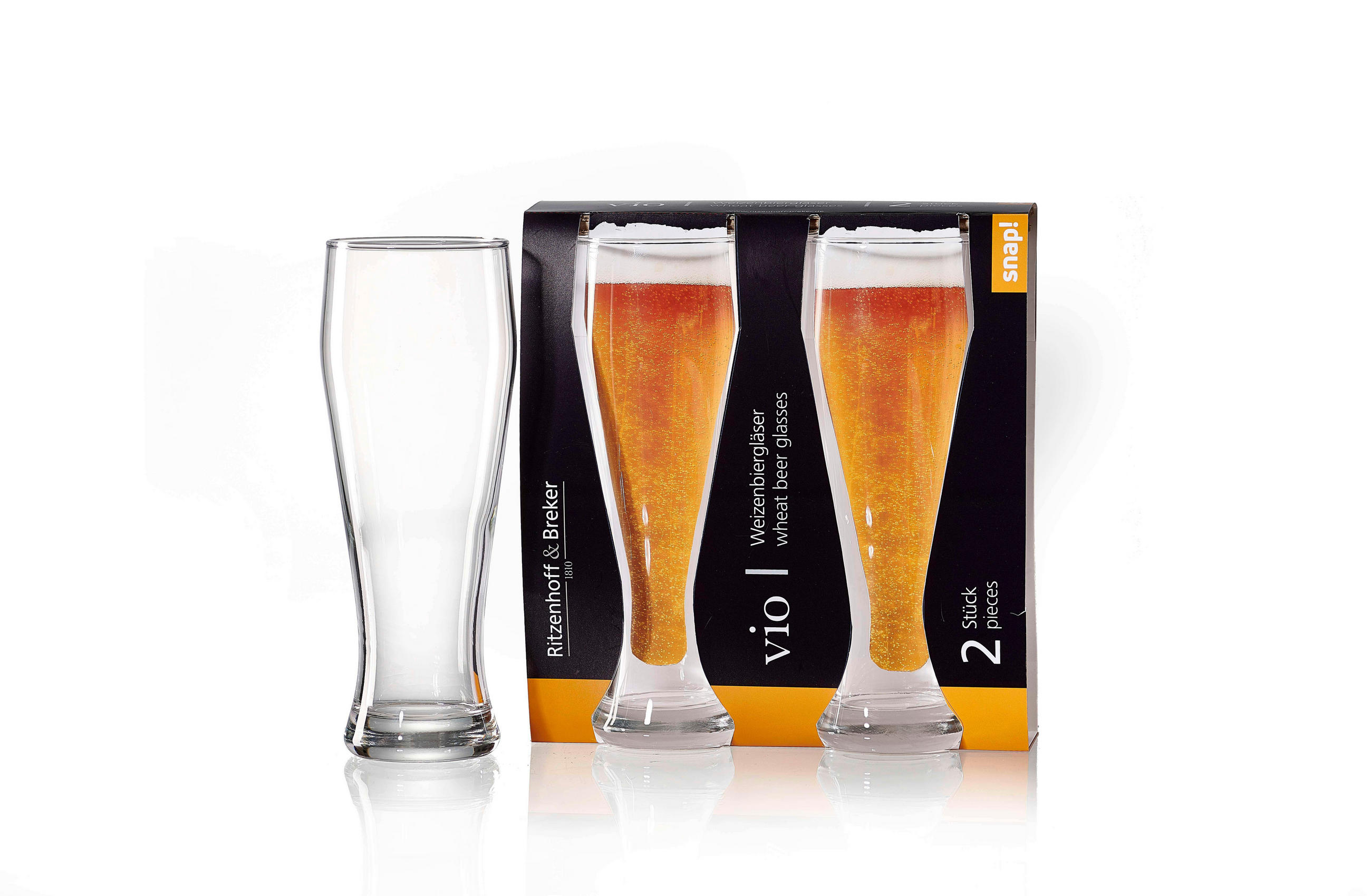 GLÄSERSET VIO  2-teilig  - Klar, Basics, Glas (500ml) - Ritzenhoff Breker