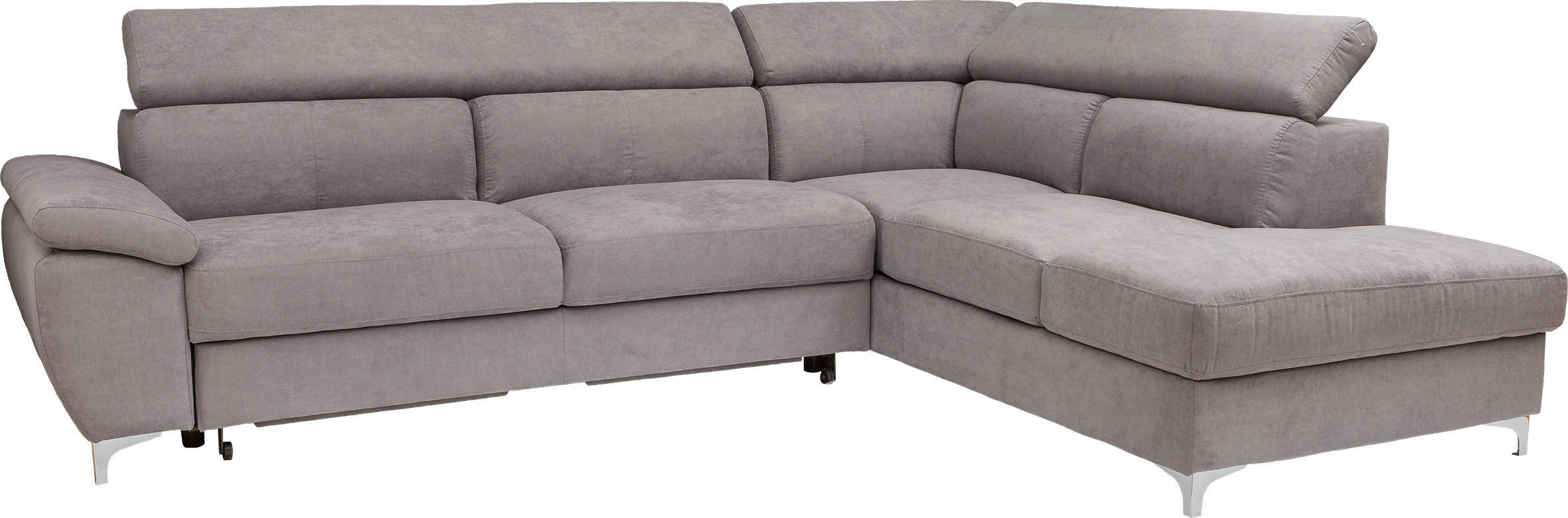 ÜLŐGARNITÚRA fa, textil, faalapú anyag szürke  - króm/szürke, Design, faalapú anyag/textil (286/218/81/98cm) - Hom`in