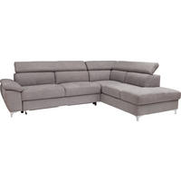 ÜLŐGARNITÚRA fa, textil, faalapú anyag szürke  - krómszínű/szürke, Design, faalapú anyag/textil (286/218/81/98cm) - Hom`in