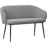 SITZBANK 115,5/80/57 cm Webstoff Grau, Schwarz Pappel Sperrholz  - Schwarz/Grau, MODERN, Holz/Textil (115,5/80/57cm) - Livetastic