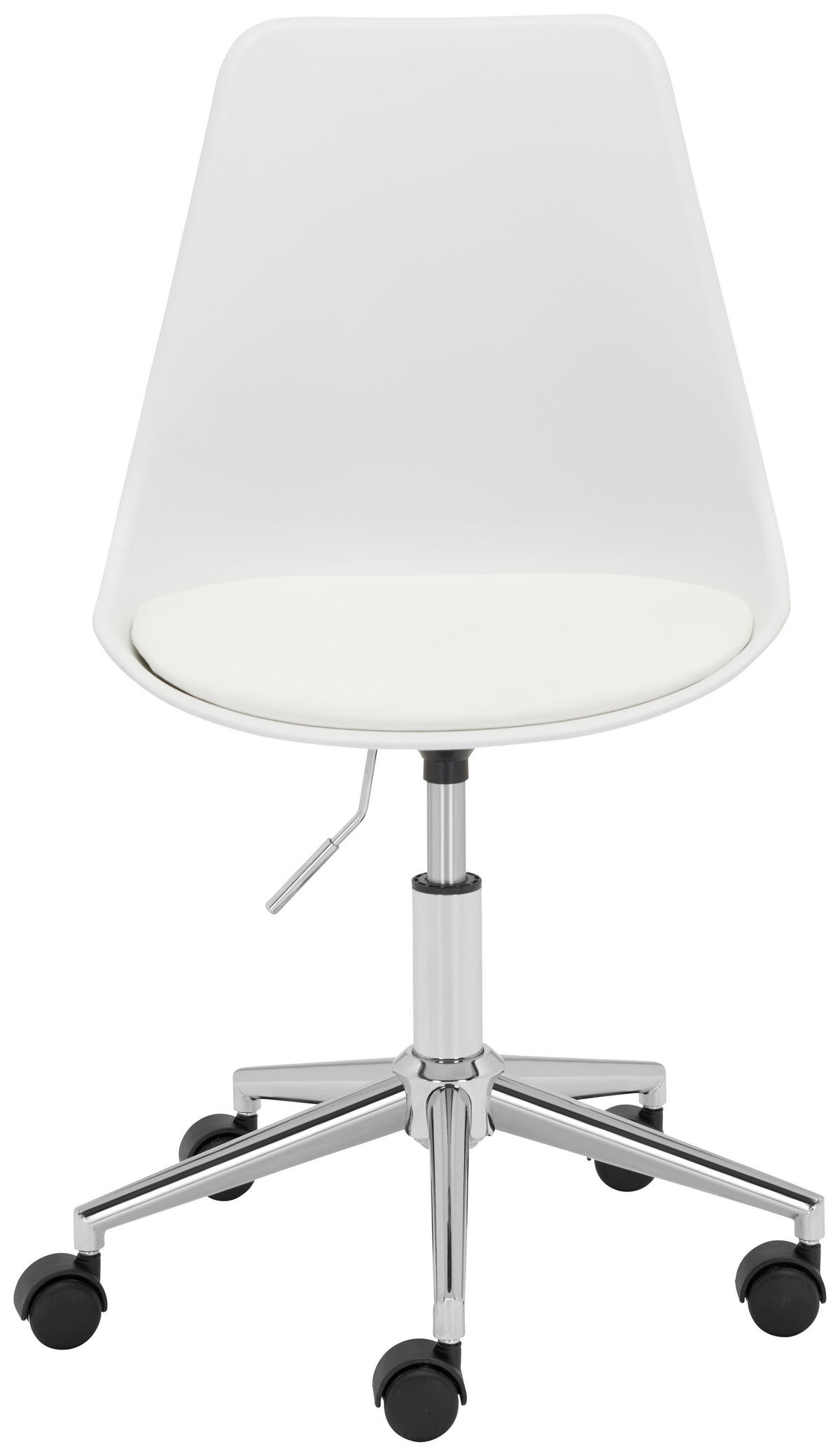 MLADINSKI VRTLJIVI STOL tekstil, umetna masa, kovina bela  - barve kroma/bela, Basics, kovina/umetna masa (57,5/82-92/47cm) - Carryhome