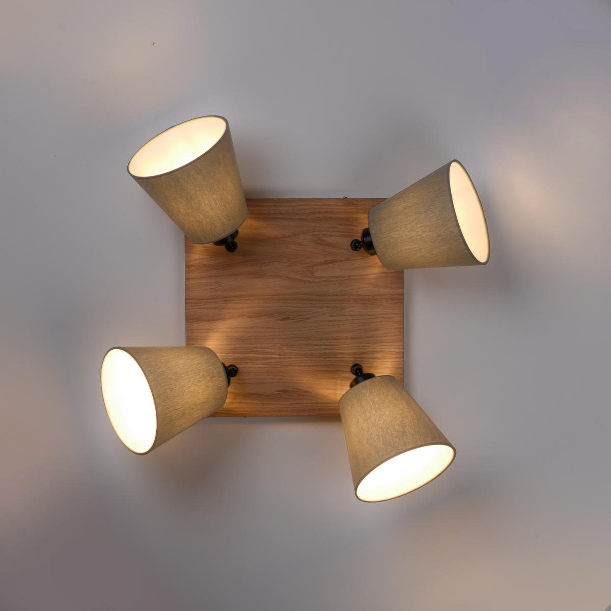 DECKENLEUCHTE    77/28/26 cm  - Natur, Holzwerkstoff/Metall (77/28/26cm)
