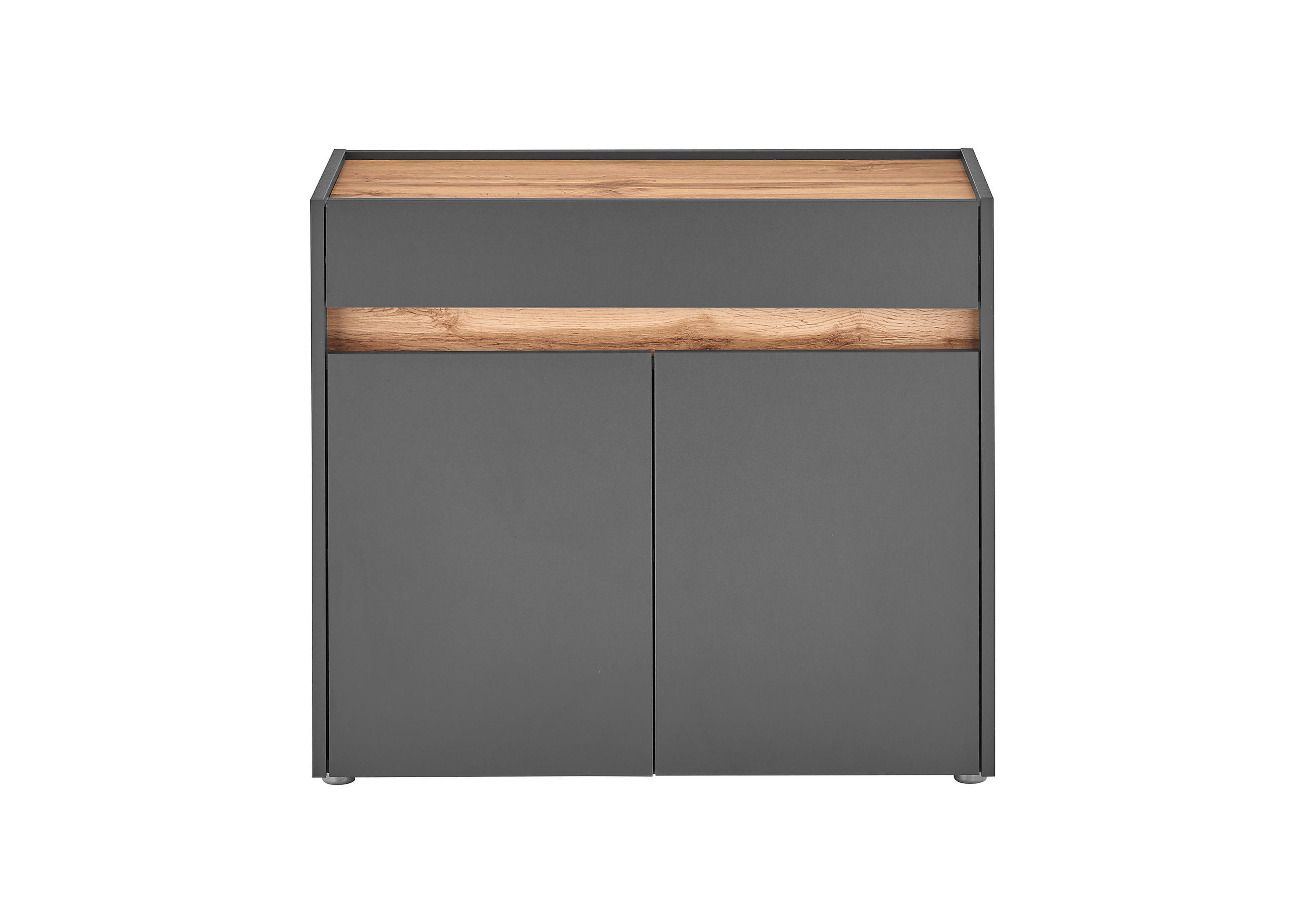 SCHUHSCHRANK Anthrazit, Eiche Wotan  - Anthrazit/Eiche Wotan, Design, Holzwerkstoff/Kunststoff (80/70/40cm) - Modante