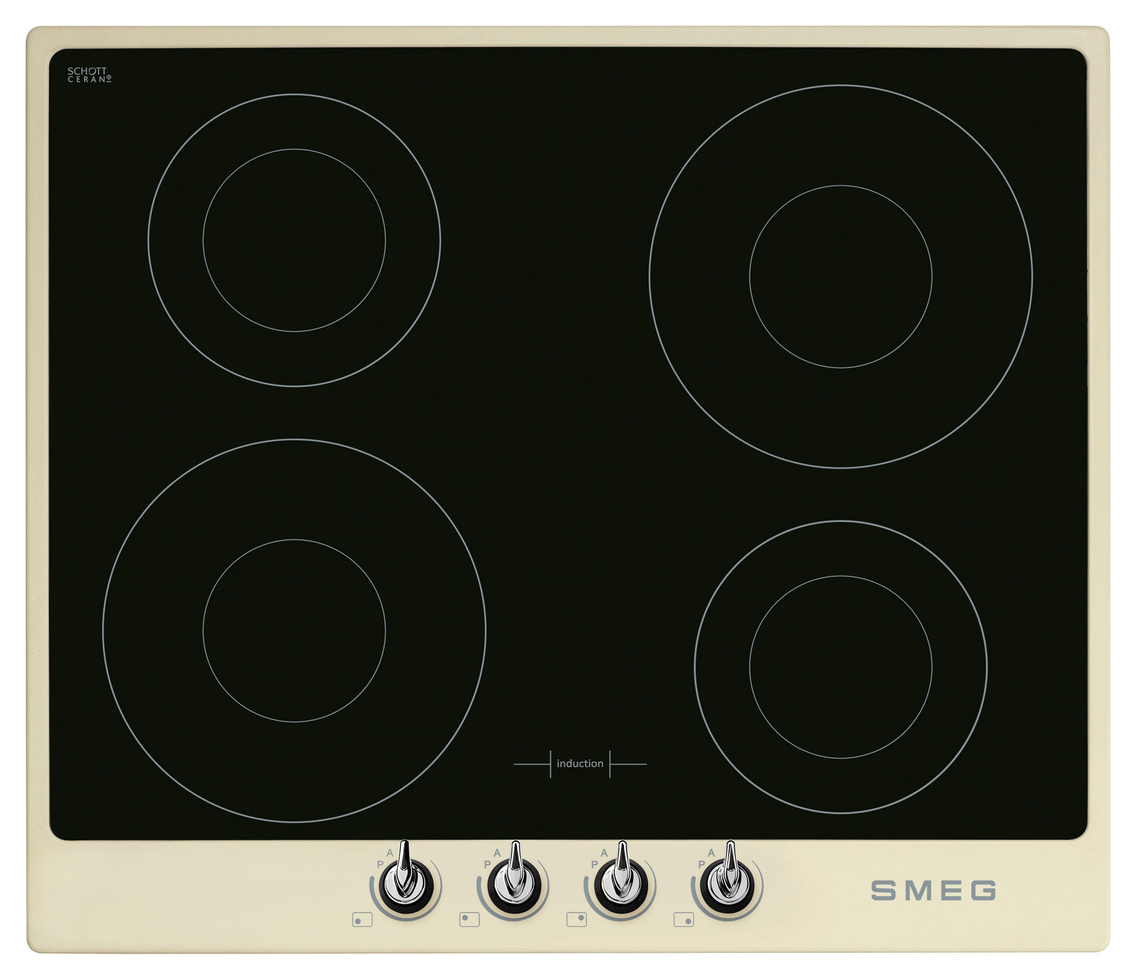 INDUKTIONSKOCHFELD SI964PM  - Creme, Basics, Glas/Metall (59,6/60/51cm) - SMEG