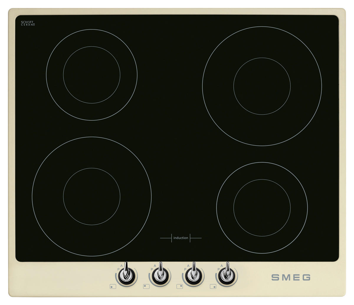 INDUKTIONSKOCHFELD SI964PM  - Creme, Basics, Glas/Metall (59,6/60/51cm) - SMEG