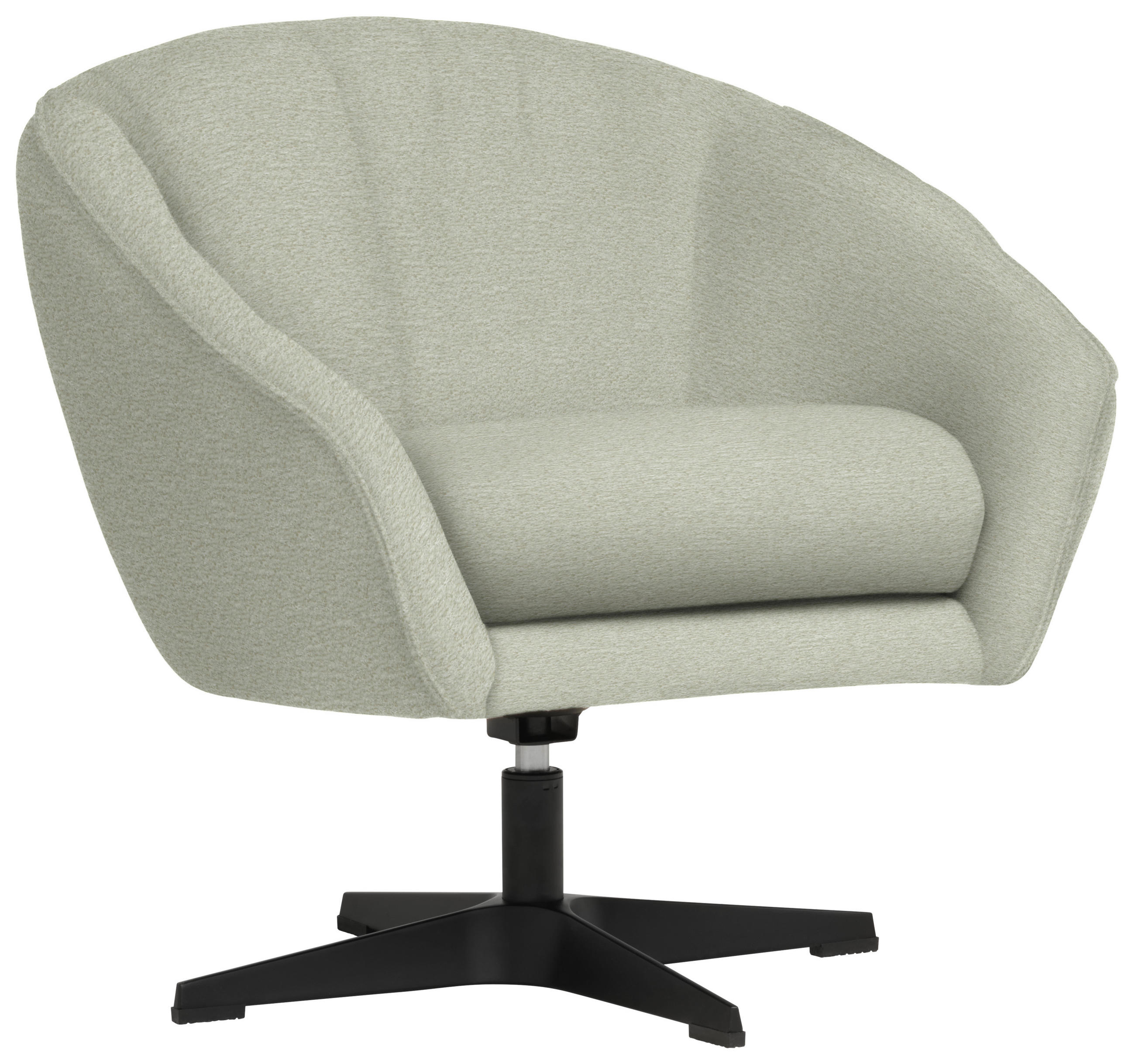SESSEL in Chenille Sandfarben  - Sandfarben/Schwarz, Design, Textil/Metall (80/78/80cm) - Stylife
