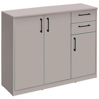KOMMODE , 106/84/36 cm, 2 Schublade(n)  - Kaschmir/Schwarz, Basics, Holzwerkstoff/Kunststoff (106/84/36cm) - Xora
