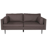 2-SITZER-SOFA Braun, Schwarz  - Schwarz/Braun, Design, Textil/Metall (203/84/90cm) - Livetastic