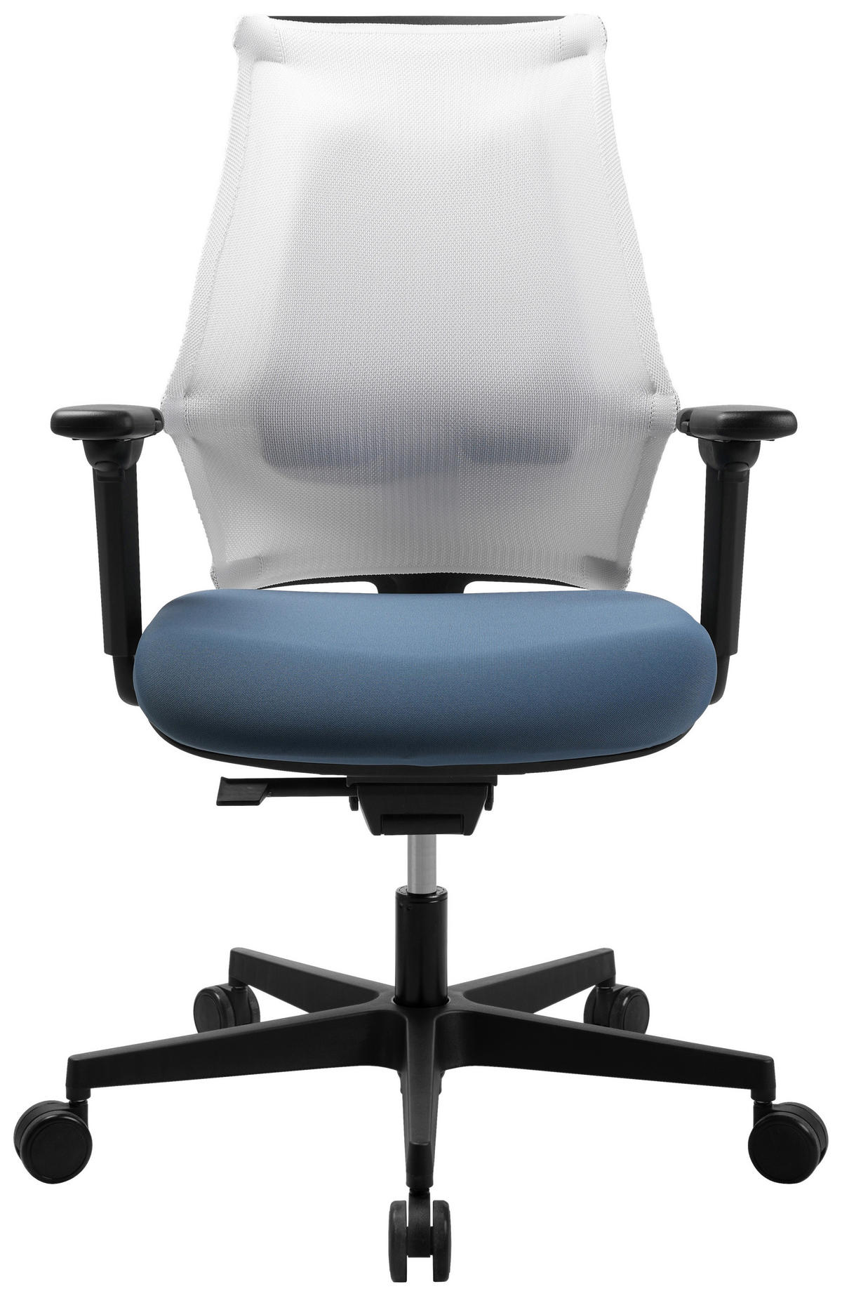 DREHSTUHL  in Flachgewebe Blau, Weiss  - Blau/Weiss, Modern, Kunststoff/Textil (47/100-112/45-51cm) - Topstar