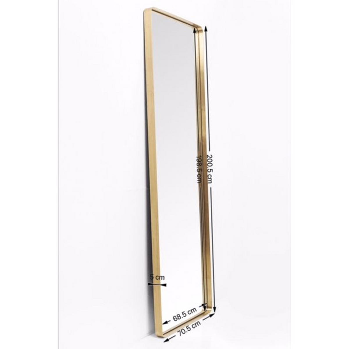 WANDSPIEGEL 70/200/5 cm    in rechteckig  - Messingfarben, LIFESTYLE, Glas/Metall (70/200/5cm) - Kare-Design
