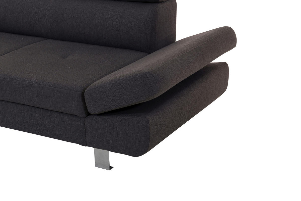 UGAONA GARNITURA antracit  - boja hroma/zelena, Dizajnerski, tekstil/metal (229/270cm) - Xora