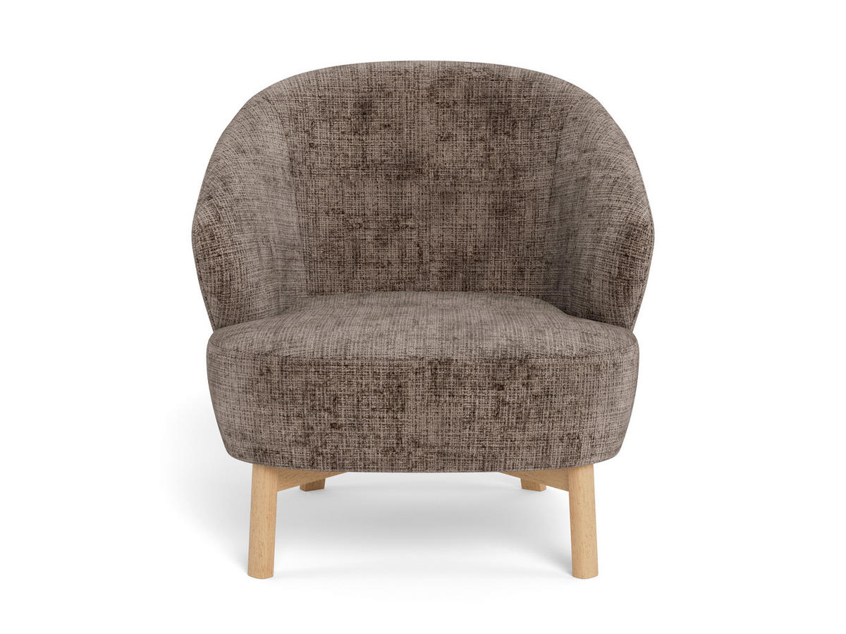 SESSEL in Chenille Braun, Eichefarben  - Eichefarben/Braun, MODERN, Holz/Textil (75,5/78/78cm) - Livetastic