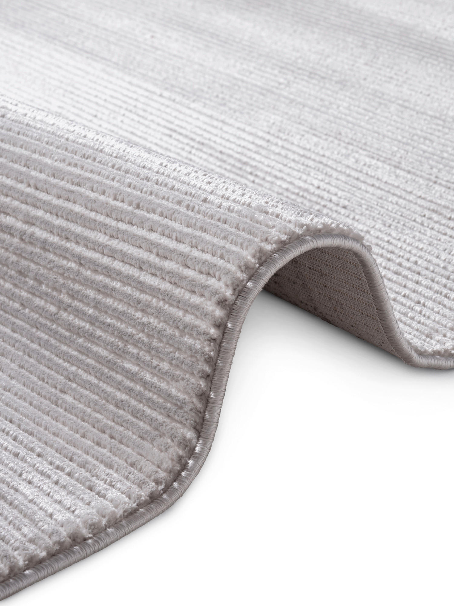 Thumbnail - Elle Decoration Teppich Perles, Creme, Grau, Kunststoff, Streifen, rechteckig, 200x280 cm, Oeko-Tex® Standard 100, für F...