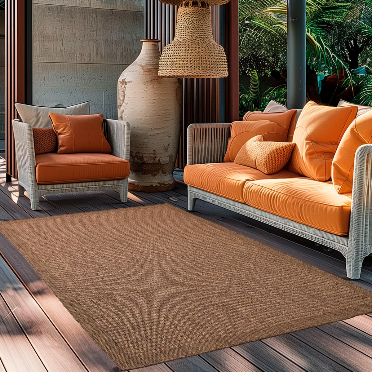 OUTDOORTEPPICH 60/100 cm GIZA  - Braun, Basics, Textil (60/100cm) - Novel